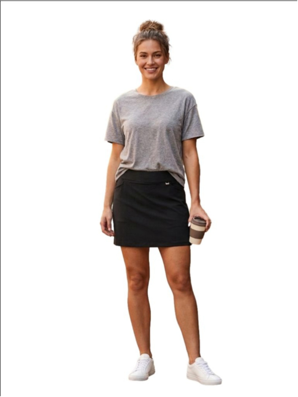 Women's Greg Norman Black Skort L